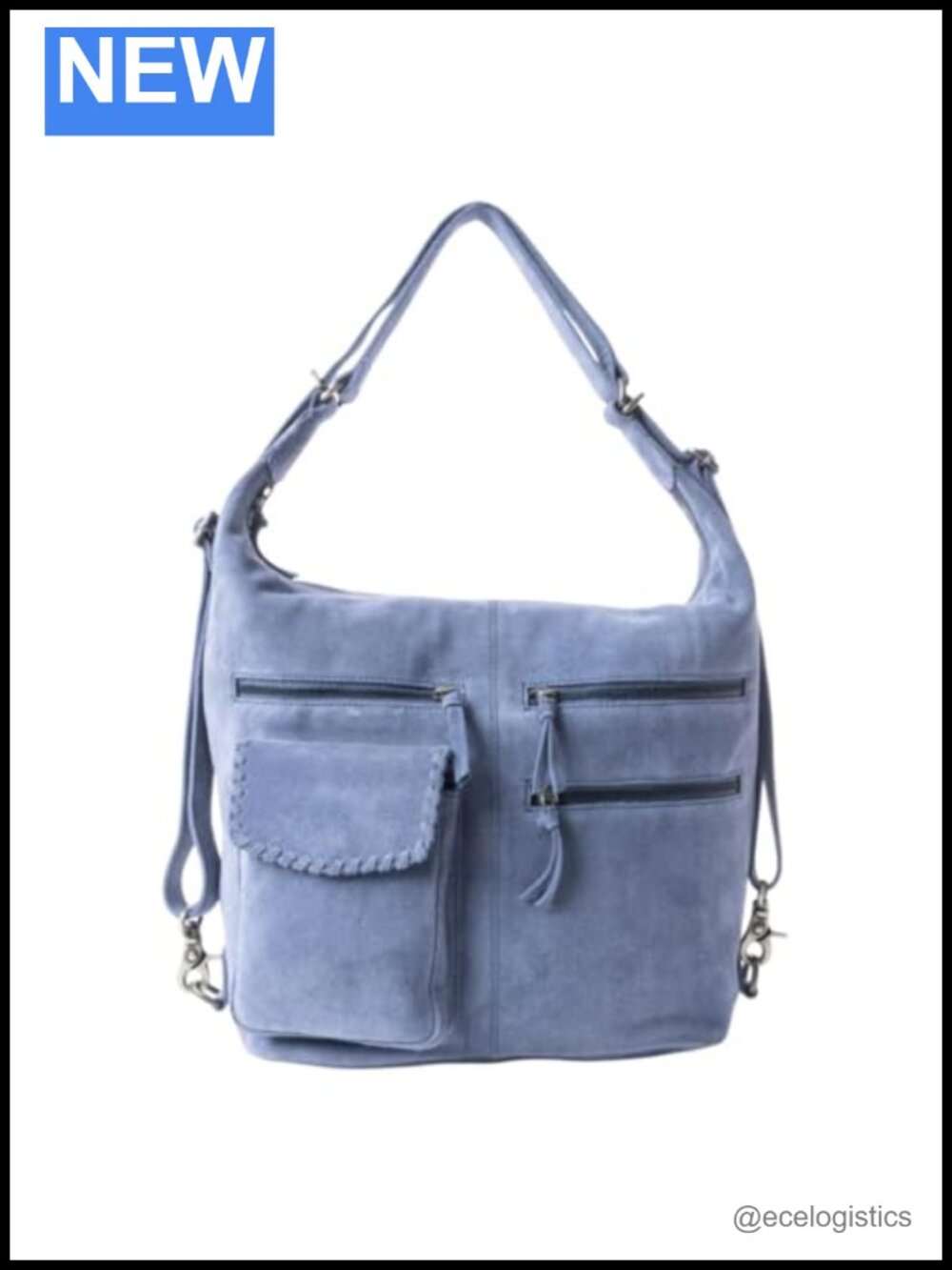 Leather Convertible Shoulder Purse Backpack with Boho Western Design